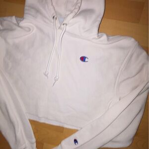 Medium Champion Cropped Hoodie